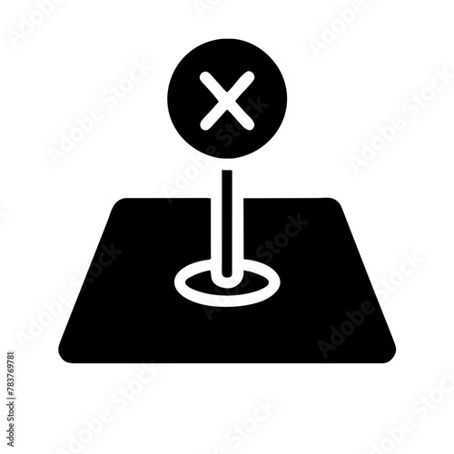 Penalty Spot icon vector graphics element silhouette sign symbol illustration on a Transparent Background 