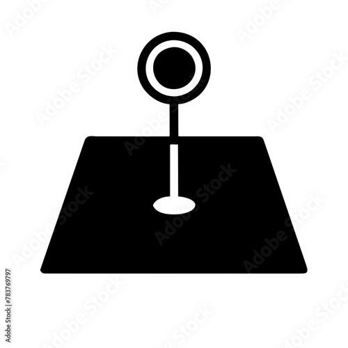 Penalty Spot icon vector graphics element silhouette sign symbol illustration on a Transparent Background 