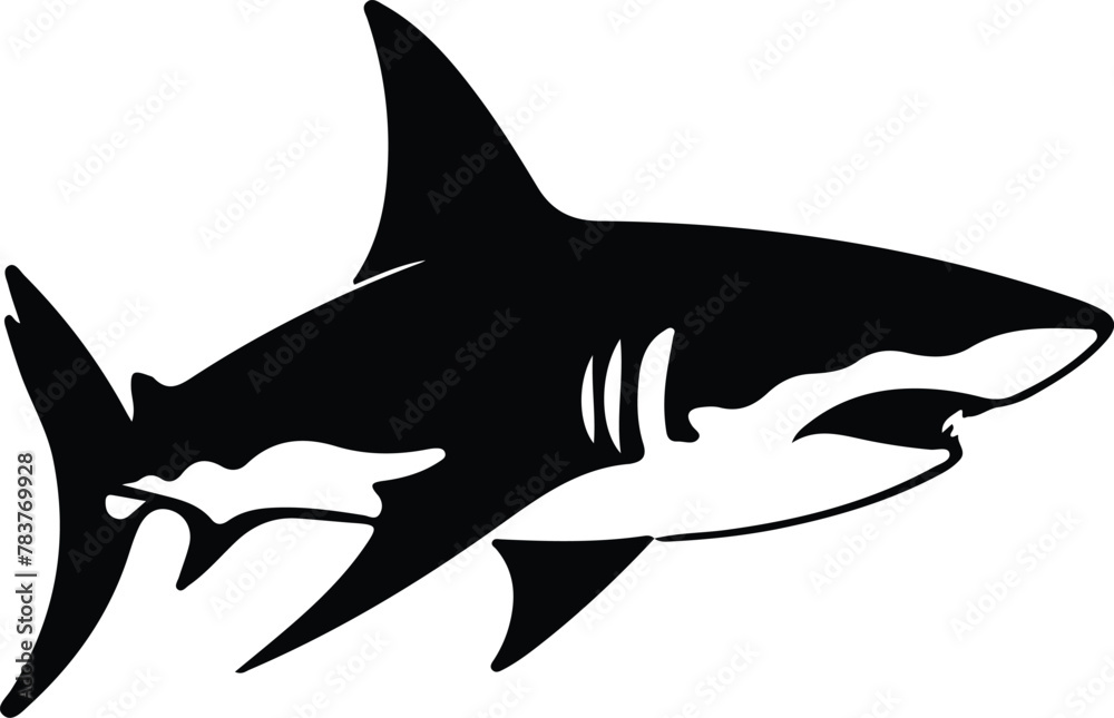 Obraz premium luminous shark silhouette