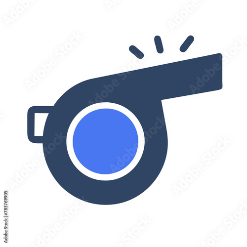 Referee Whistle icon vector graphics element silhouette sign symbol illustration on a Transparent Background
