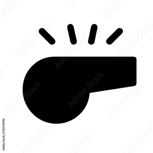 Referee Whistle icon vector graphics element silhouette sign symbol illustration on a Transparent Background