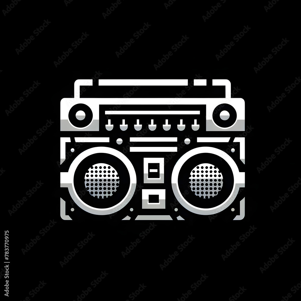 boombox icon in monochrome boombox icon in monochrome