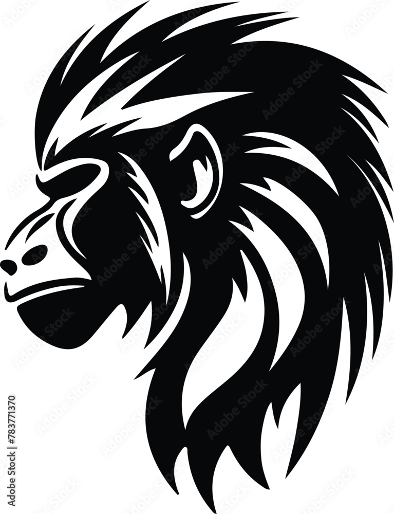 mandrill silhouette