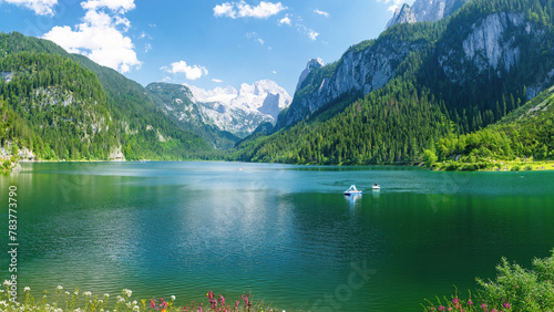 Gosausee, a beautiful lake with moutains in Salzkammergut, Austria.  © Nick Brundle