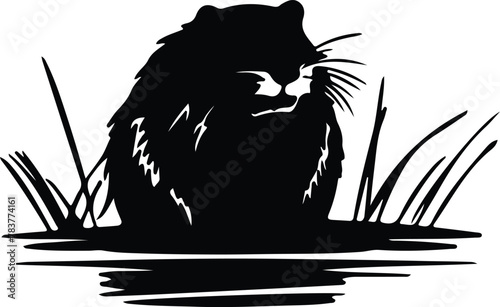 muskrat silhouette