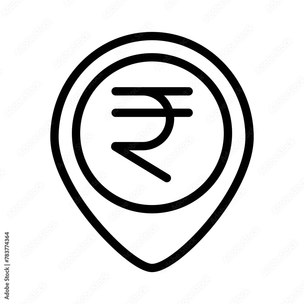 Bank location, placeholder, map marker vector icon on white background. Bank location, placeholder, map marker vector icon on white background.