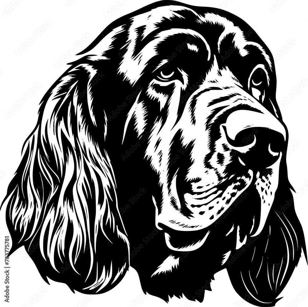 Bloodhound - Minimalist and Flat Logo - Vector illustration