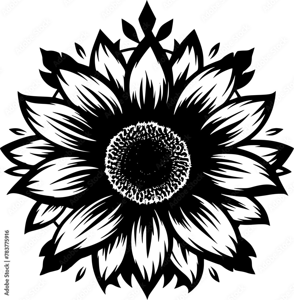 Sunflower | Minimalist and Simple Silhouette - Vector illustration Sunflower | Minimalist and Simple Silhouette - Vector illustration