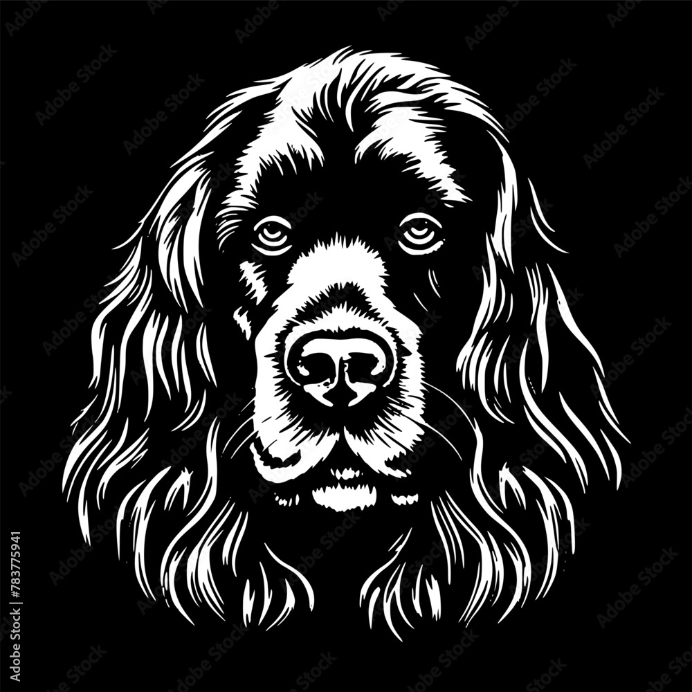 Fototapeta premium Cocker Spaniel | Minimalist and Simple Silhouette - Vector illustration