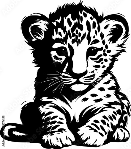 Leopard Baby - High Quality Vector Logo - Vector illustration ideal for T-shirt graphic
