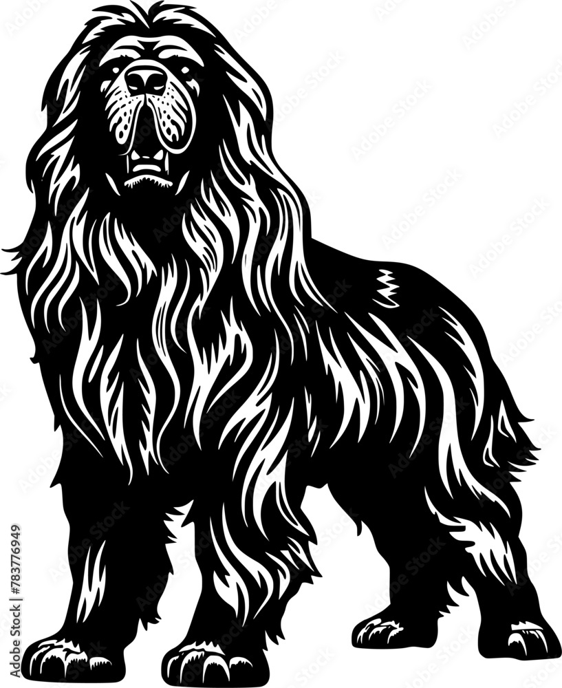 Leonberger - Minimalist and Flat Logo - Vector illustration Leonberger - Minimalist and Flat Logo - Vector illustration
