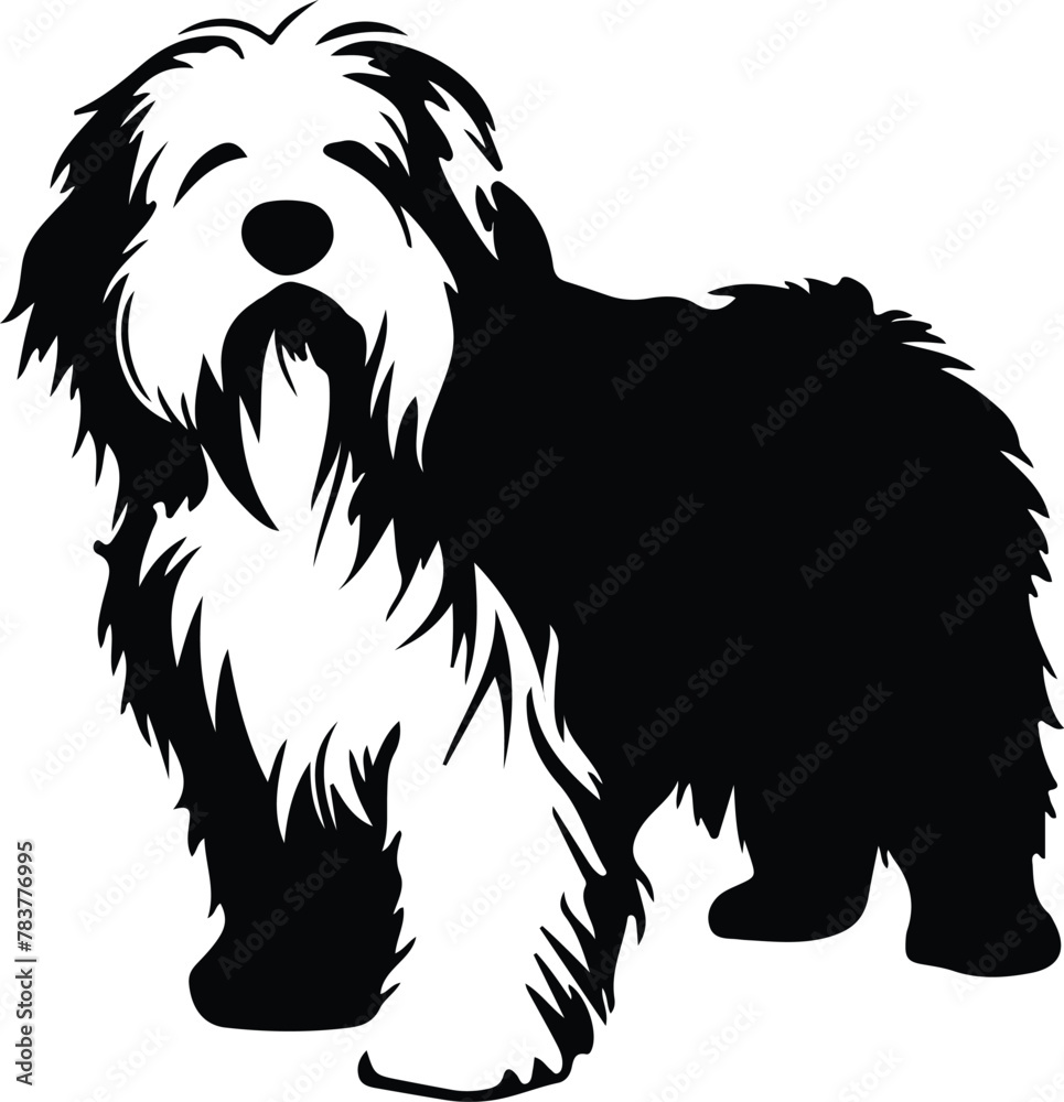 old English sheepdog silhouette old English sheepdog silhouette