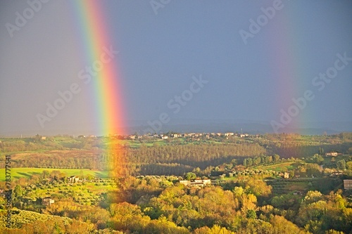 Rainbow over Umbria, Italy April 2024