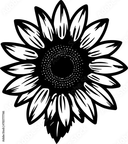 Sunflower - Minimalist and Flat Logo - Vector illustration