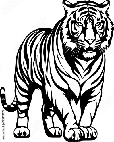 Tiger | Minimalist and Simple Silhouette - Vector illustration