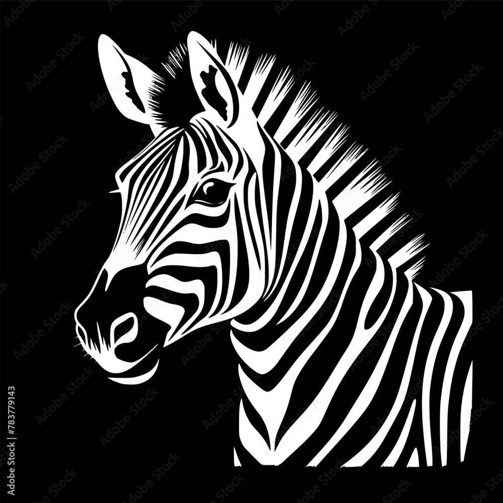 Fototapeta premium Zebra Baby - Minimalist and Flat Logo - Vector illustration