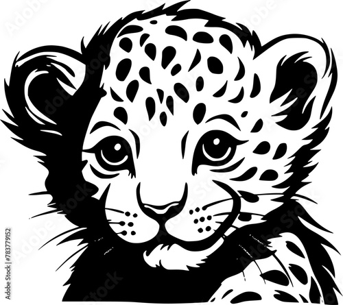 Leopard Baby - High Quality Vector Logo - Vector illustration ideal for T-shirt graphic