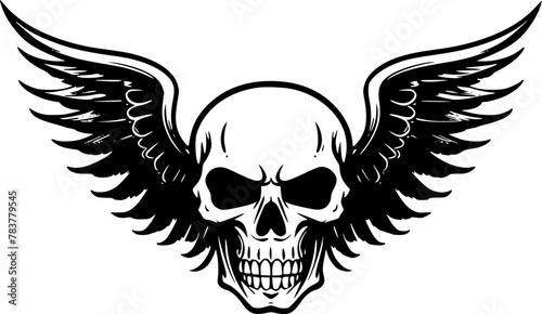 Skull - Minimalist and Flat Logo - Vector illustration