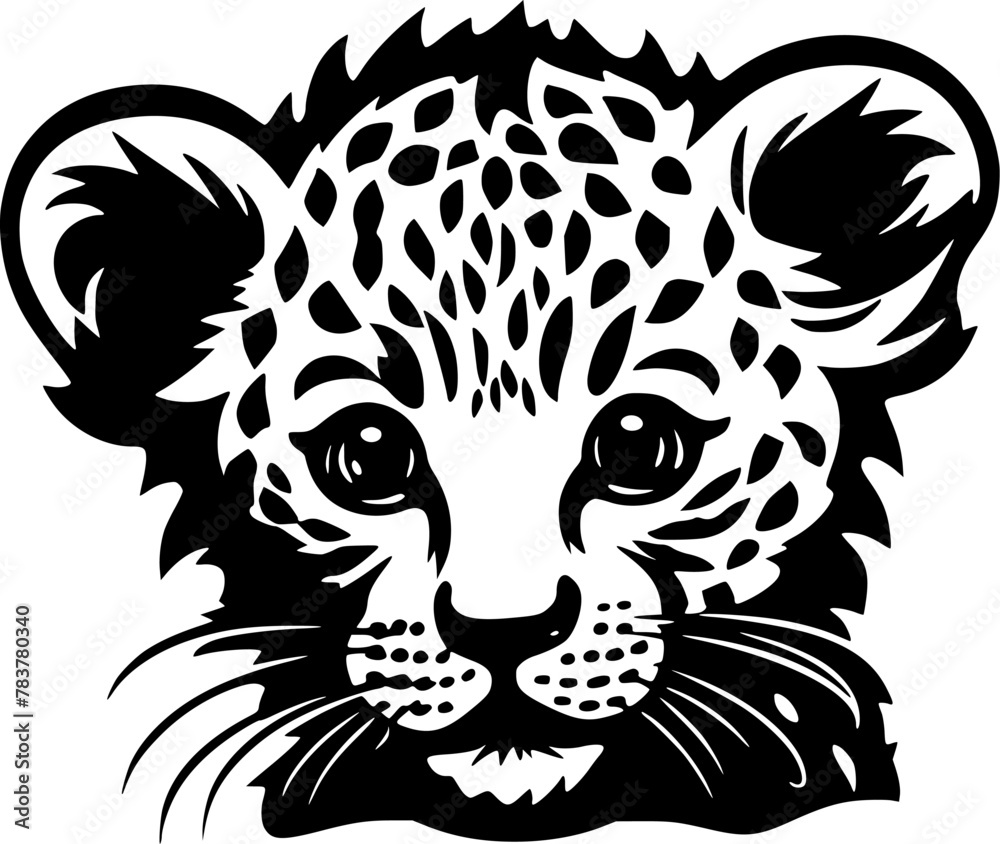 Fototapeta premium Leopard Baby - High Quality Vector Logo - Vector illustration ideal for T-shirt graphic