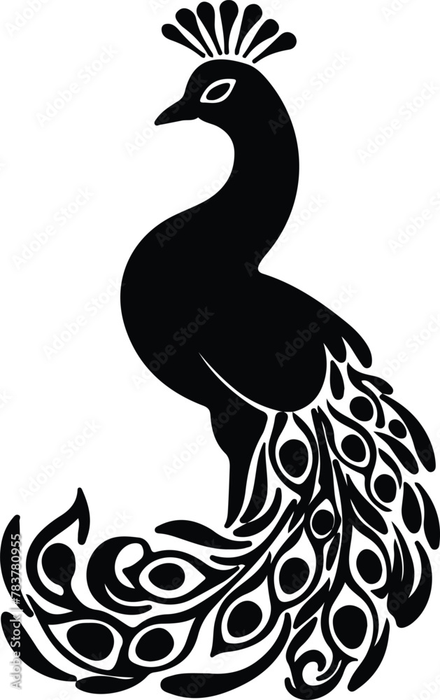 Obraz premium peacock silhouette