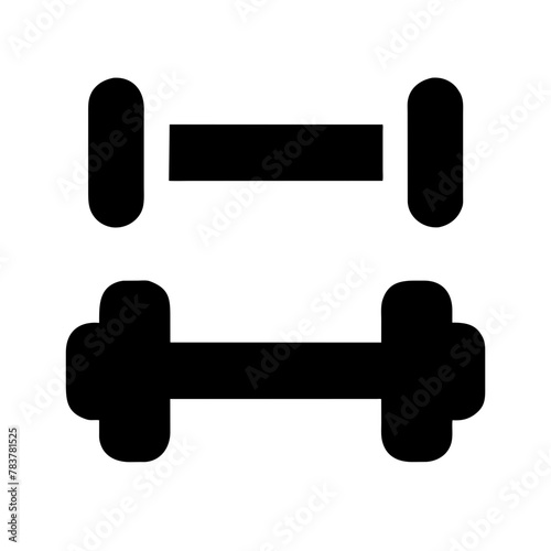 Gym Weights icon vector graphics element silhouette sign symbol illustration on a Transparent Background