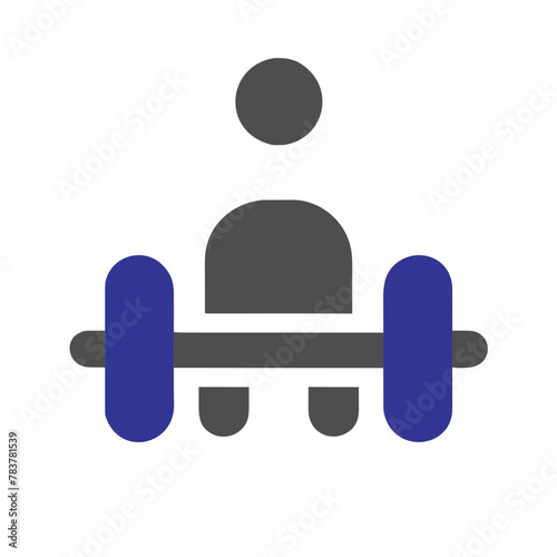 Gym Weights icon vector graphics element silhouette sign symbol illustration on a Transparent Background