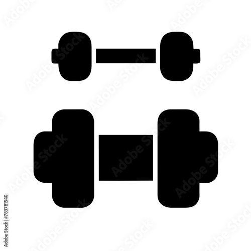 Gym Weights icon vector graphics element silhouette sign symbol illustration on a Transparent Background