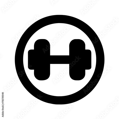 Gym Weights icon vector graphics element silhouette sign symbol illustration on a Transparent Background