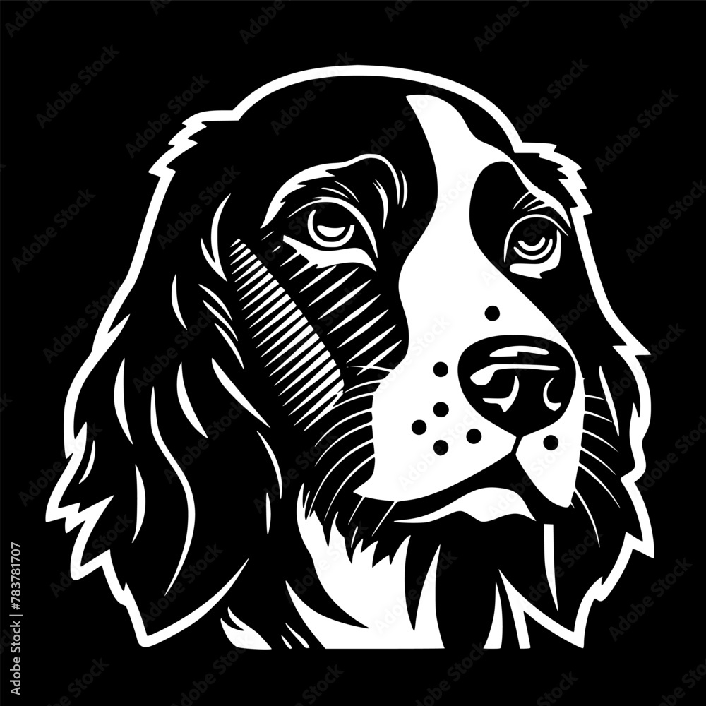 Fototapeta premium Dog | Black and White Vector illustration