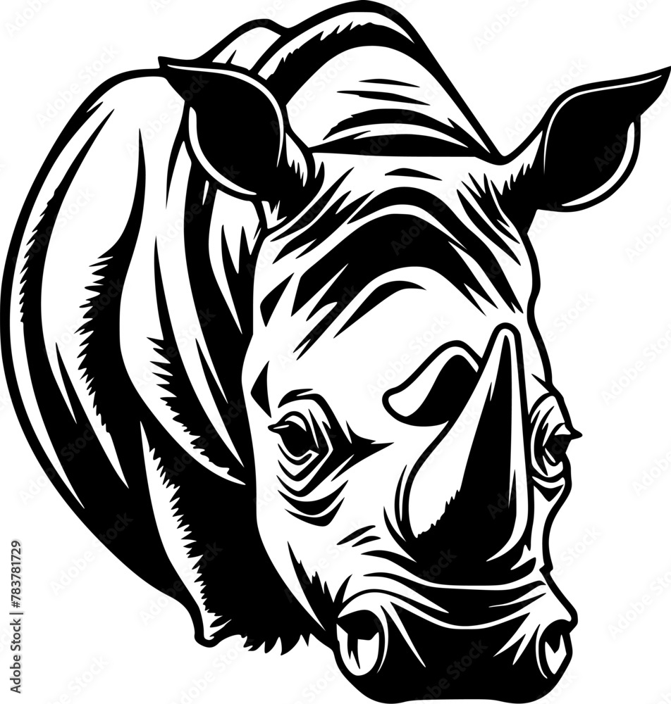 Rhinoceros | Minimalist and Simple Silhouette - Vector illustration Rhinoceros | Minimalist and Simple Silhouette - Vector illustration