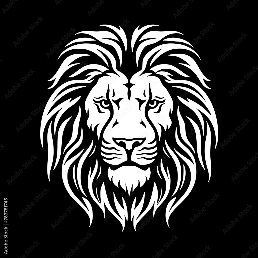Obraz premium Lion | Minimalist and Simple Silhouette - Vector illustration
