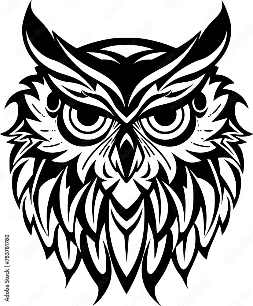 Obraz premium Owl - Minimalist and Flat Logo - Vector illustration