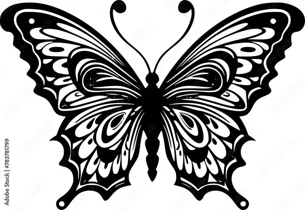 Butterfly | Minimalist and Simple Silhouette - Vector illustration