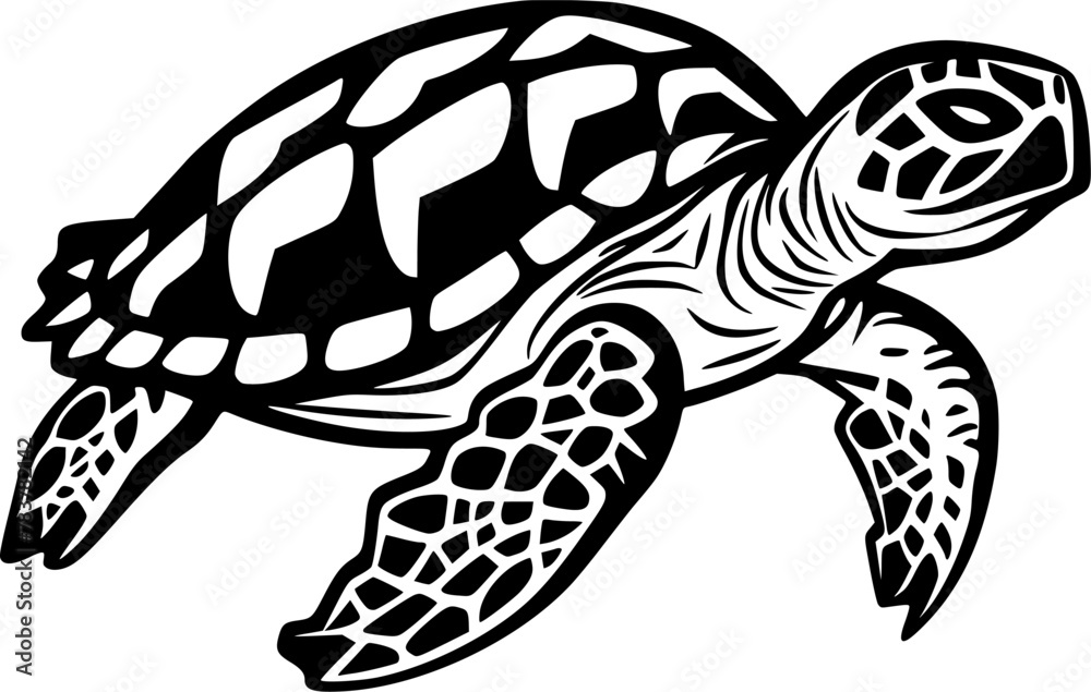 Fototapeta premium Turtle - High Quality Vector Logo - Vector illustration ideal for T-shirt graphic