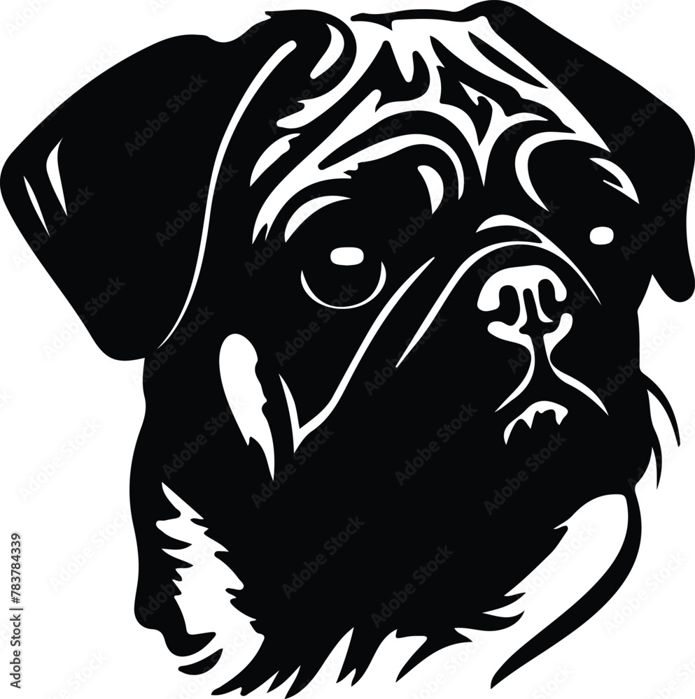 pug silhouette pug silhouette