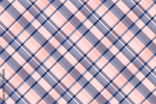 Summer check texture background, scottish fabric vector seamless. Chic plaid pattern textile tartan in pastel and light colors. photo