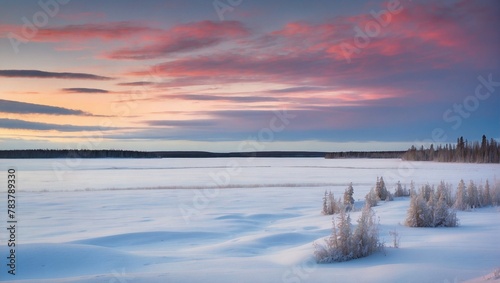 sunset over the river