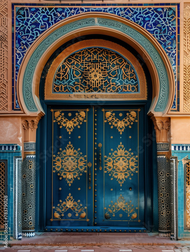 Colorful Mosaic Door in Islamic Architecture
