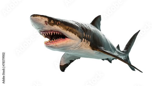 Shark isolated on transparent  PNG  background  Generative ai