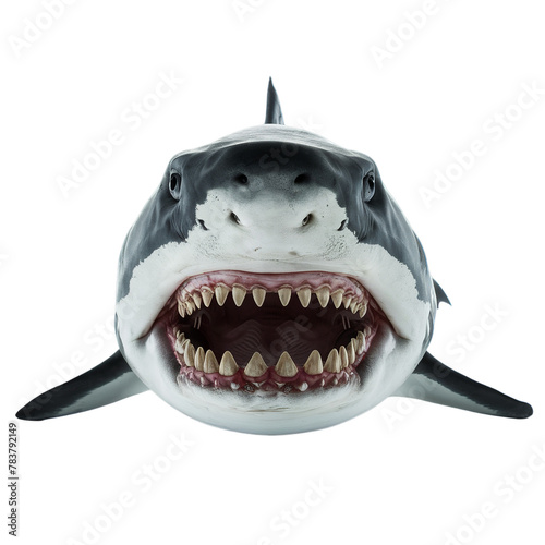Shark isolated on transparent  PNG  background  Generative ai