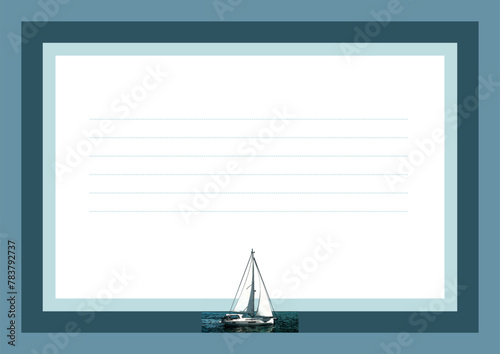 Opinion of the cruise - Blank certificate with space for your design