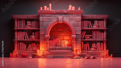 Spectral library, Ghostly readers, Silent and mysterious, Ancient books