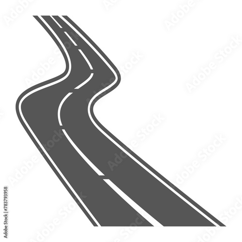 Winding Road Illustration