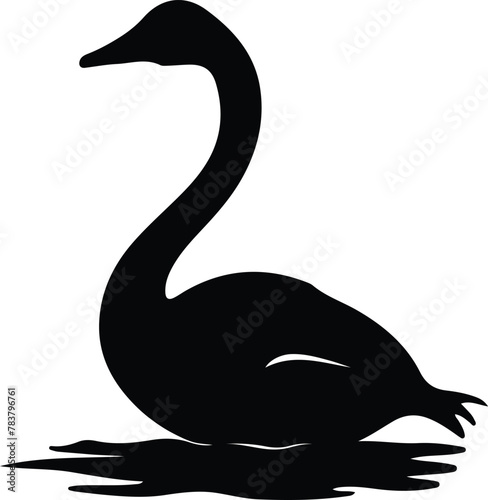 trumpeter swan silhouette