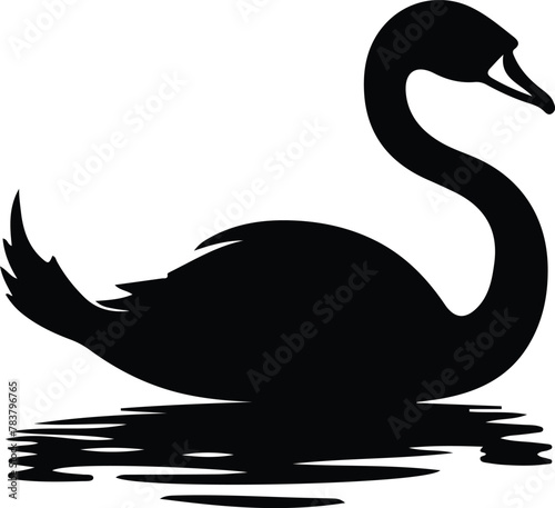 trumpeter swan silhouette