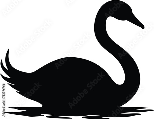 trumpeter swan silhouette