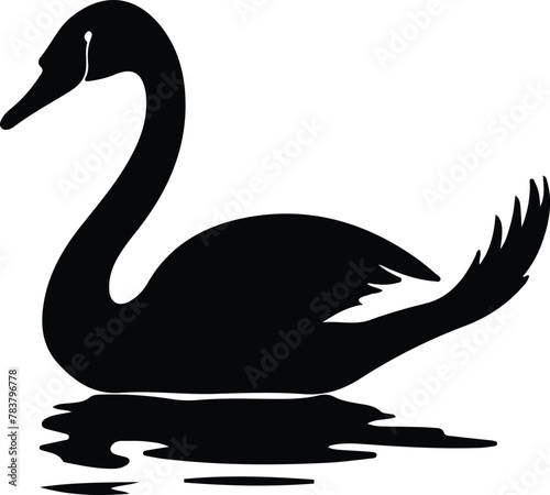 trumpeter swan silhouette