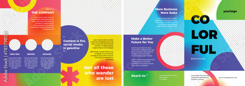 Gradient  colorful brochure template design