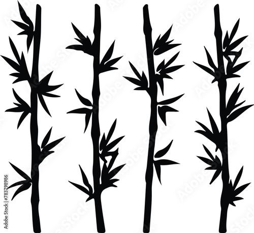 bamboo shoots silhouette