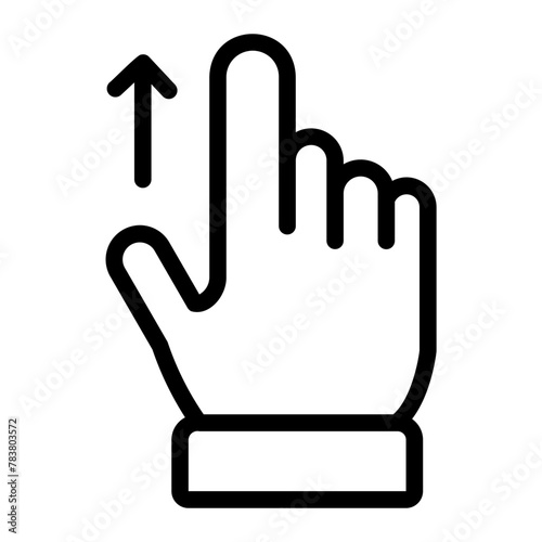 swipe up
